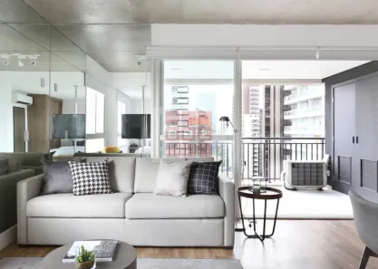 Apartamento com 1 Quarto para alugar, 63m² no Cidade Monções, São Paulo