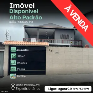 Casa com 5 Quartos à venda, 399m² no Expedicionários, João Pessoa