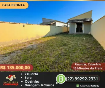 Casa com 2 Quartos à venda, 70m² no Samburá (Tamoios), Cabo Frio