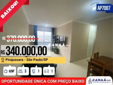Apartamento com 3 Quartos à venda, 62m² no Pirajussara, São Paulo