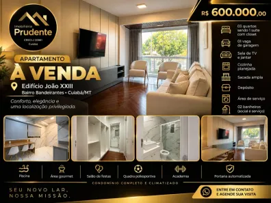 Apartamento com 3 Quartos à venda, 105m² no Bandeirantes, Cuiabá