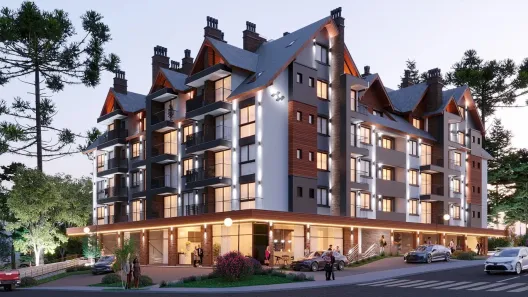 Apartamento com 1 Quarto à venda, 69m² no Tres Pinheiros, Gramado