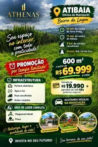 Lote/Terreno à venda, 600m² no Centro, Atibaia