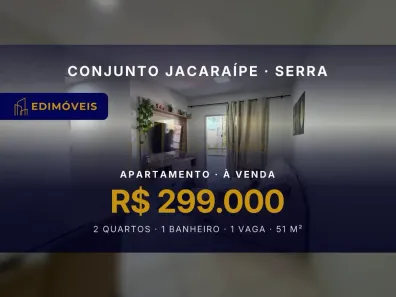 Apartamento com 2 Quartos à venda, 51m² no Conjunto Jacaraípe, Serra