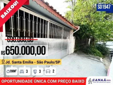 Sobrado com 3 Quartos à venda, 200m² no Jardim Santa Emília, São Paulo