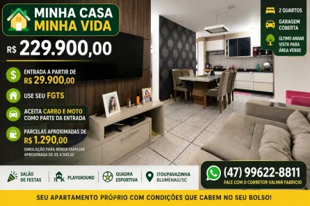 Apartamento com 2 Quartos à venda, 52m² no Itoupavazinha, Blumenau