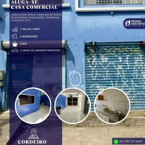 Imóvel Comercial com 7 Quartos para alugar, 100m² no Cordeiro, Recife