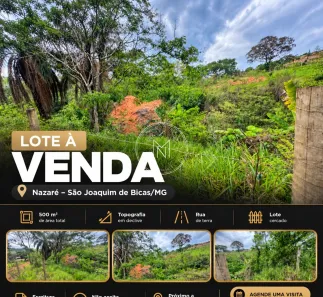 Lote/Terreno à venda, 500m² no Nazaré, São Joaquim de Bicas