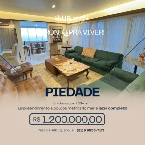 Apartamento com 6 Quartos à venda, 236m² no Piedade, Jaboatão dos Guararapes
