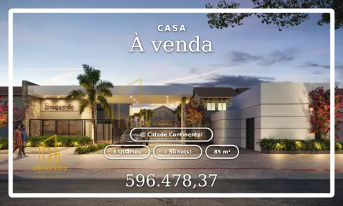 Casa com 3 Quartos à venda, 85m² no Cidade Continental, Serra