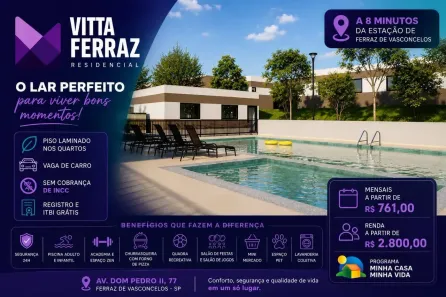 Apartamento com 2 Quartos à venda, 37m² no Vila São Paulo, Ferraz de Vasconcelos
