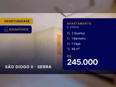 Apartamento com 2 Quartos à venda, 46m² no São Diogo II, Serra