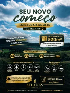 Lote/Terreno à venda, 500m² no Recreio Topázio (Caucaia do Alto), Cotia