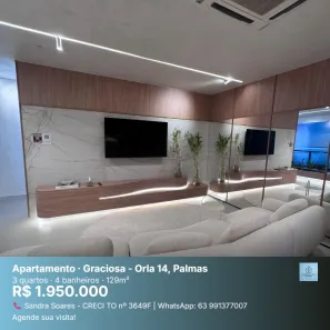 Apartamento com 3 Quartos à venda, 129m² no Graciosa - Orla 14, Palmas