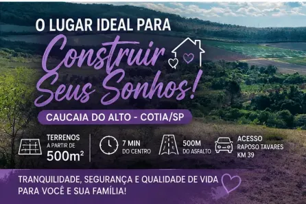 Lote/Terreno à venda, 500m² no Jardim São Luiz (Caucaia do Alto), Cotia