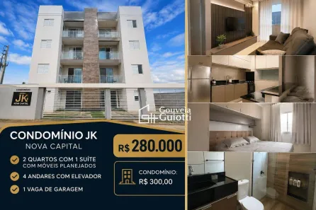 Apartamento com 2 Quartos à venda, 55m² no JK Nova Capital, Anápolis