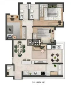 Apartamento com 3 Quartos à venda, 89m² no Centro, São Caetano do Sul