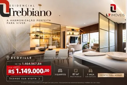 Apartamento com 3 Quartos à venda, 87m² no Campo Comprido, Curitiba