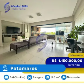 Apartamento com 3 Quartos à venda, 126m² no Patamares, Salvador