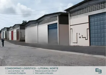 Galpão/Depósito/Armazém para alugar, 200m² no Caixa D'Água, Lauro de Freitas