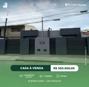 Casa com 2 Quartos à venda, 67m² no Ernesto Geisel, João Pessoa