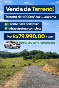 Lote/Terreno à venda, 1000m² no Centro, Guararema