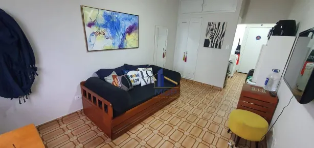 Apartamento com 1 Quarto para alugar, 33m² no José Menino, Santos