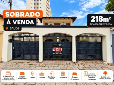 Sobrado com 4 Quartos à venda, 218m² no Vila da Saúde, São Paulo