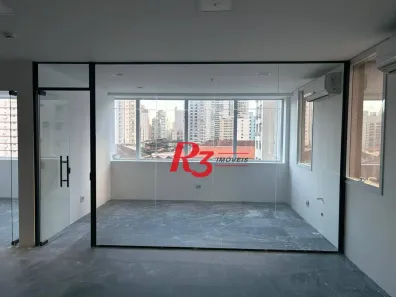 Sala Comercial para alugar, 127m² no Gonzaga, Santos