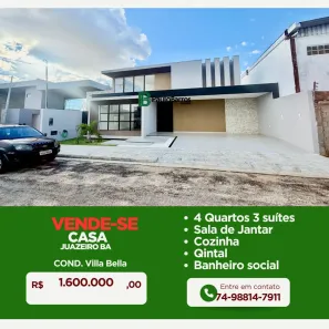 Casa de Condomínio com 4 Quartos à venda, 257m² no Country Club, Juazeiro
