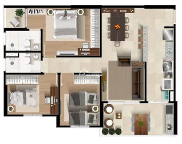 Apartamento com 3 Quartos à venda, 83m² no Jardim Pereira do Amparo, Jacareí
