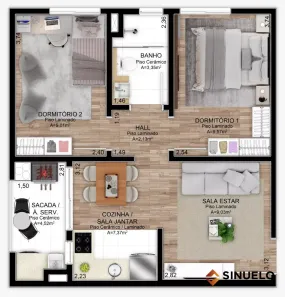 Apartamento com 2 Quartos à venda, 63m² no Operário, Novo Hamburgo