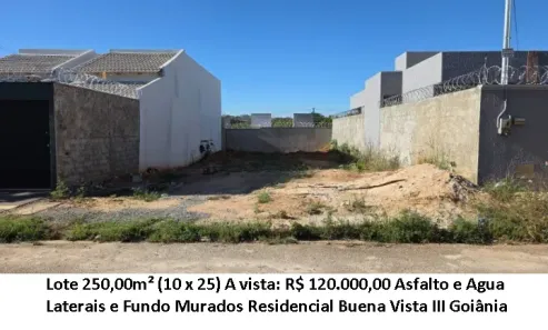 Lote/Terreno à venda, 250m² no Residencial Buena Vista I, Goiânia