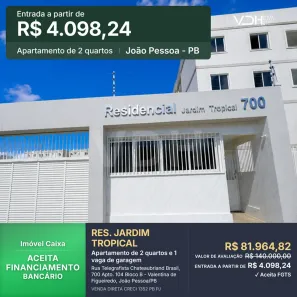 Apartamento com 2 Quartos à venda, 48m² no Muçumagro, João Pessoa