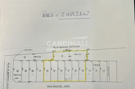 Lote/Terreno à venda, 2419m² no Jardim Bandeirantes, São Carlos