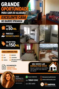 Casa com 2 Quartos à venda, 80m² no Ipiranga, Juiz de Fora