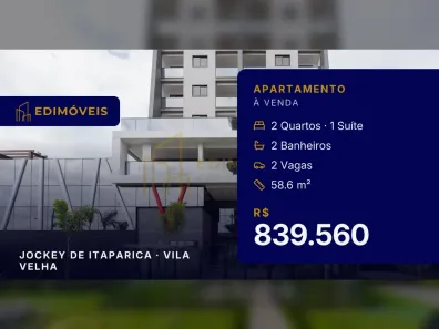 Apartamento com 2 Quartos à venda, 58m² no Jockey de Itaparica, Vila Velha