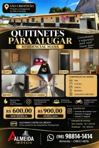 Kitnet com 1 Quarto para alugar, 48m² no Jardim São Cristóvão, São Luís