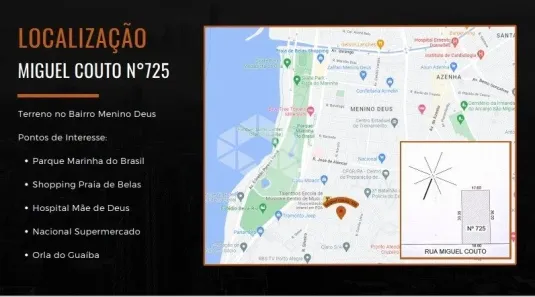 Lote/Terreno à venda, 847m² no Menino Deus, Porto Alegre