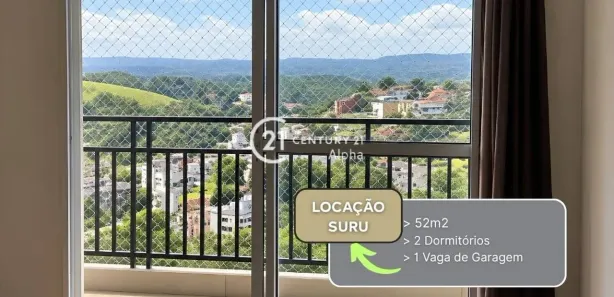 Apartamento com 2 Quartos para alugar, 52m² no Jardim Professor Benoá, Santana de Parnaíba