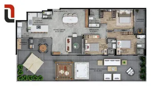 Apartamento com 4 Quartos à venda, 295m² no Água Verde, Curitiba