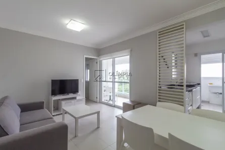 Apartamento com 1 Quarto para alugar, 52m² no Cidade Monções, São Paulo