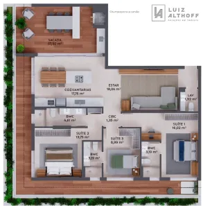 Apartamento com 3 Quartos à venda, 155m² no Pedra Branca, Palhoça
