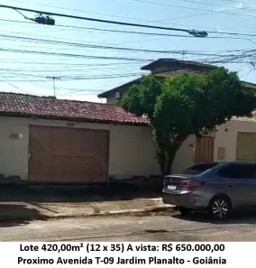 Lote/Terreno à venda, 420m² no Jardim Planalto, Goiânia