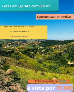 Lote/Terreno à venda, 600m² no Recanto das Águas, Igaratá