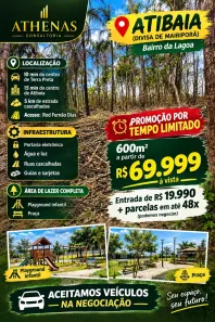 Lote/Terreno à venda, 600m² no Jardim Brasil, Atibaia