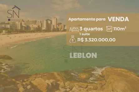 Apartamento com 3 Quartos à venda, 110m² no Leblon, Rio de Janeiro
