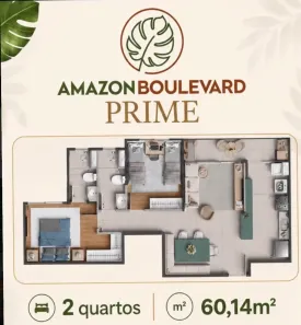Apartamento com 2 Quartos à venda, 51m² no Alvorada, Manaus