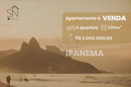 Apartamento com 4 Quartos à venda, 235m² no Ipanema, Rio de Janeiro
