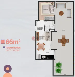 Apartamento com 1 Quarto à venda, 66m² no Chácara Seis de Outubro, São Paulo